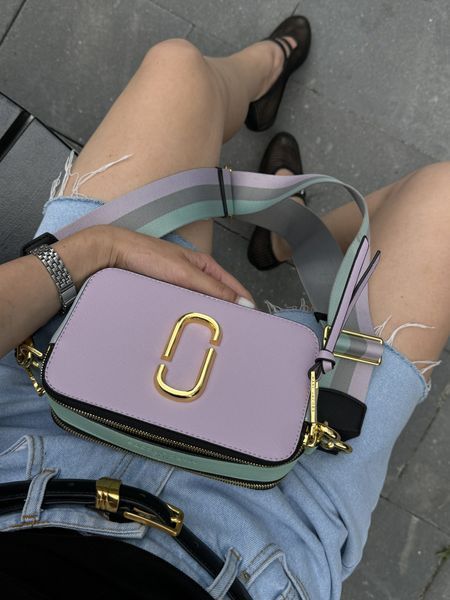 Сумкa Marc Jacobs The Snapshot Lilac Turquoise 99434 фото