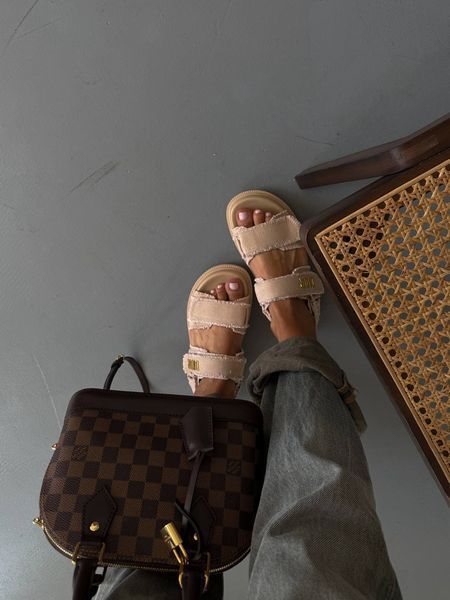 Dior Sandals Beige Jeans D050 фото