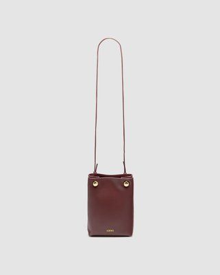 Loewe Pebble Pouch in Smooth Calfskin Burgundy