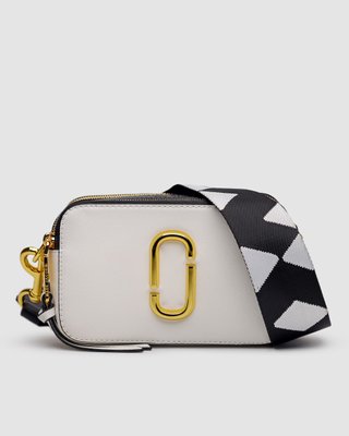 Сумкa Marc Jacobs The Snapshot White Black 99436 фото