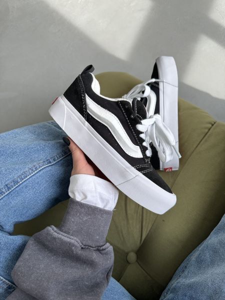 Vans Knu Skool Platform Black/White 0024 фото
