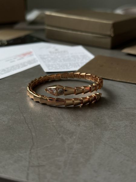 Браслет Bvlgari Serpenti Viper Diamond Bracelet 18K Rose Gold JW0309 фото