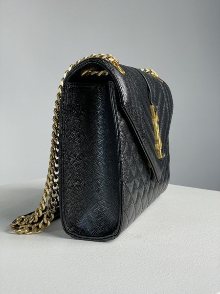 Сумкa Yves Saint Laurent Envelope Medium In Quilted Grain De Poudre Embossed Leather 99154 фото