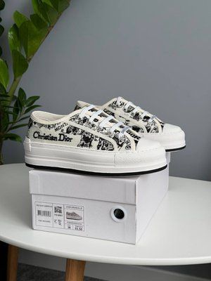 Dior B23 Platform White Black Logo 2067 фото