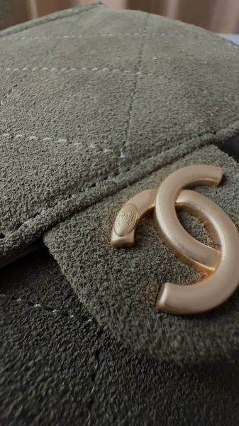 Сумка Chanel 25 Small Handbag Suede Green 991208 фото