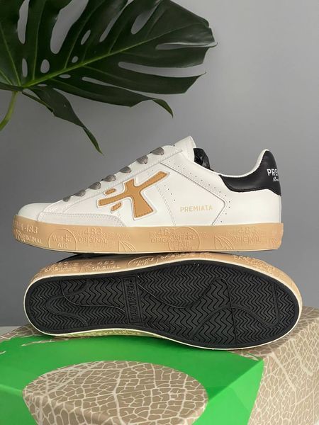 Premiata Steven White Black Beige 1831 фото