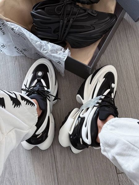 Кросівки Balmain Unicorn Low-Top Black white 03456 фото