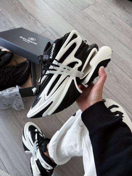 Кросівки Balmain Unicorn Low-Top Black white 03456 фото