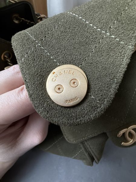 Сумка Chanel 25 Small Handbag Suede Green 991208 фото