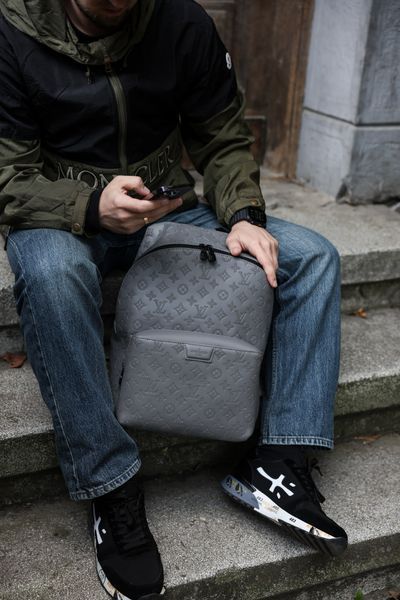 Louis Vuitton Discovery Work Backpack Monogram Shadow Grey