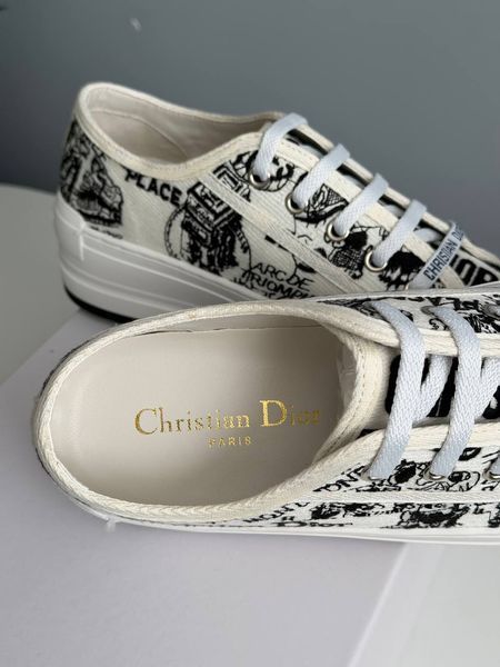Dior B23 Platform White Black Logo 2067 фото